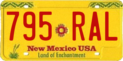 NM license plate 795RAL