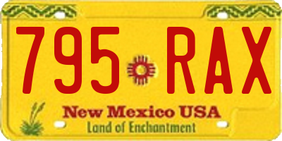 NM license plate 795RAX