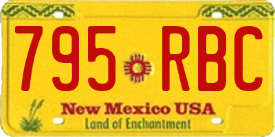 NM license plate 795RBC