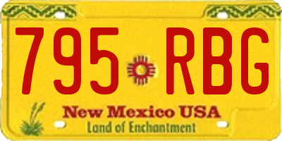 NM license plate 795RBG