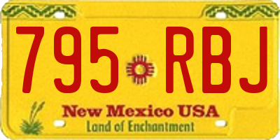 NM license plate 795RBJ