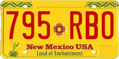 NM license plate 795RBO