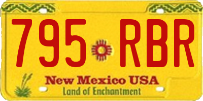 NM license plate 795RBR