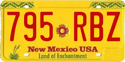 NM license plate 795RBZ