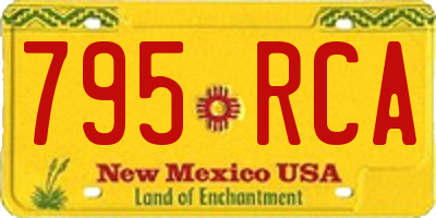 NM license plate 795RCA