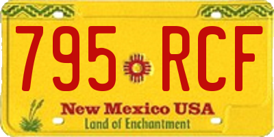 NM license plate 795RCF