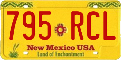 NM license plate 795RCL