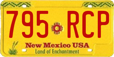 NM license plate 795RCP