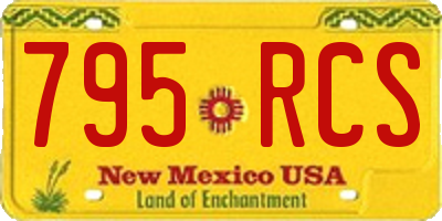 NM license plate 795RCS
