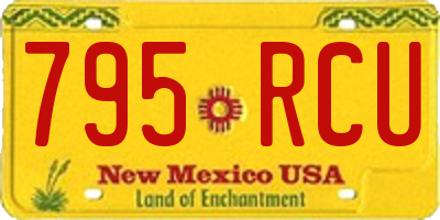 NM license plate 795RCU