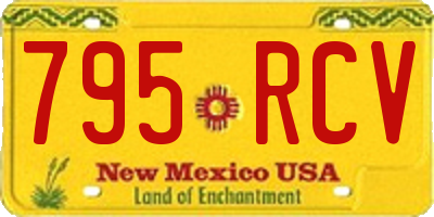 NM license plate 795RCV