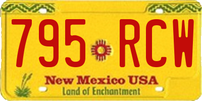 NM license plate 795RCW