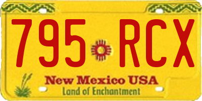 NM license plate 795RCX