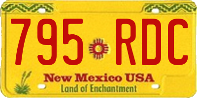 NM license plate 795RDC
