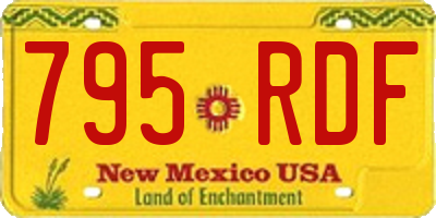 NM license plate 795RDF