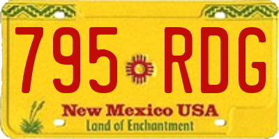 NM license plate 795RDG