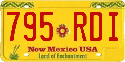 NM license plate 795RDI
