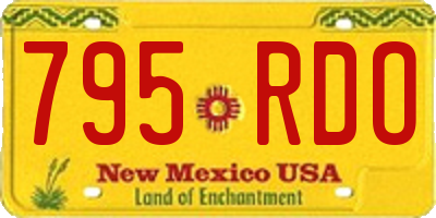 NM license plate 795RDO