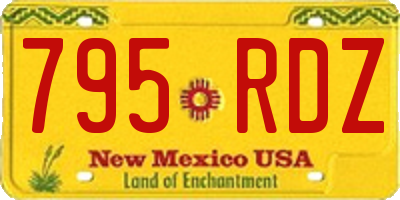 NM license plate 795RDZ