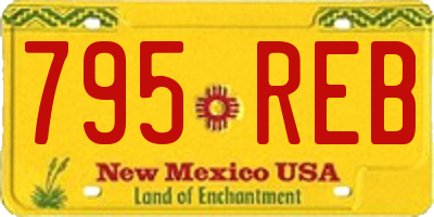 NM license plate 795REB