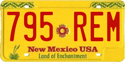 NM license plate 795REM