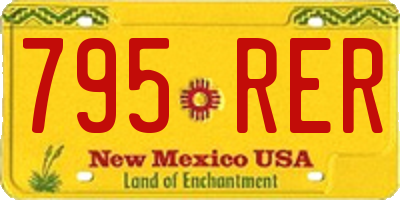 NM license plate 795RER