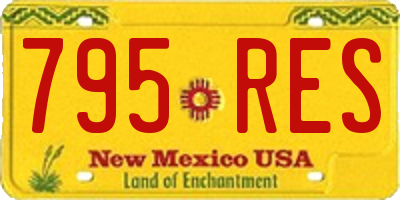 NM license plate 795RES