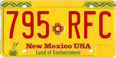 NM license plate 795RFC