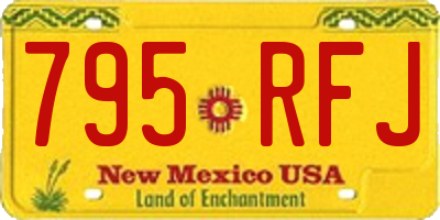 NM license plate 795RFJ