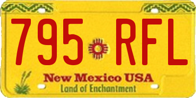 NM license plate 795RFL