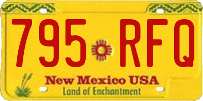 NM license plate 795RFQ