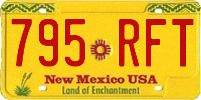 NM license plate 795RFT