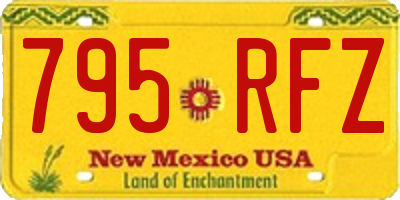 NM license plate 795RFZ
