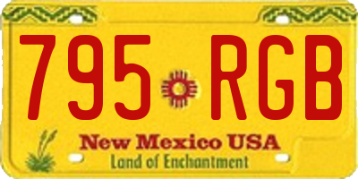 NM license plate 795RGB