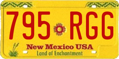 NM license plate 795RGG