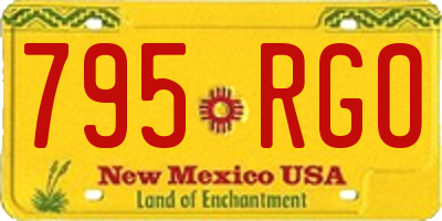 NM license plate 795RGO