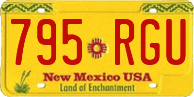NM license plate 795RGU