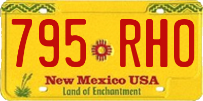 NM license plate 795RHO