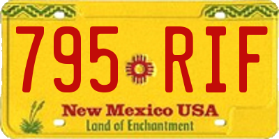 NM license plate 795RIF