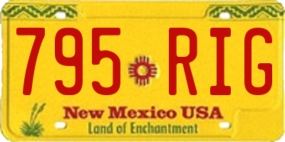 NM license plate 795RIG