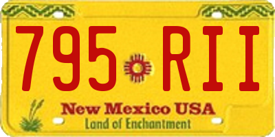 NM license plate 795RII