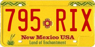NM license plate 795RIX