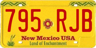 NM license plate 795RJB