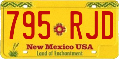 NM license plate 795RJD