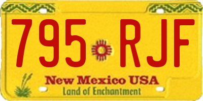 NM license plate 795RJF