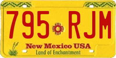 NM license plate 795RJM