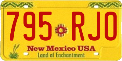NM license plate 795RJO