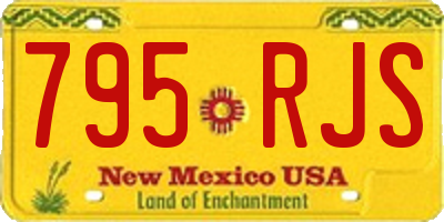 NM license plate 795RJS