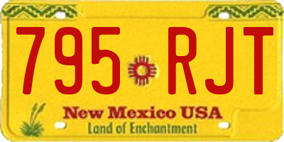 NM license plate 795RJT