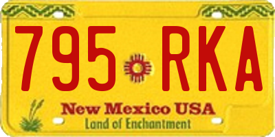 NM license plate 795RKA